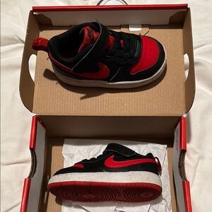 Nike Black and Red Sneakers Classic Design